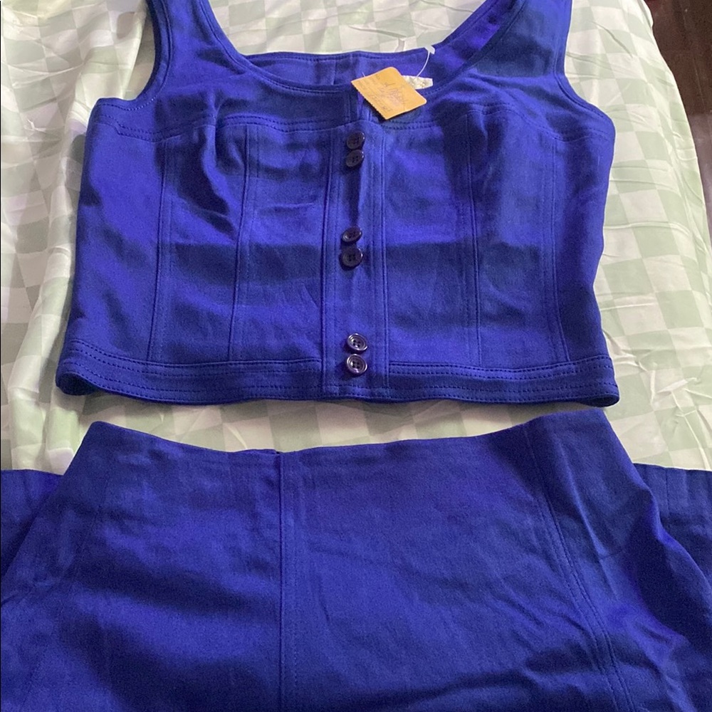 Alberto Makali Blue Jumpsuit with Structured Silhouette